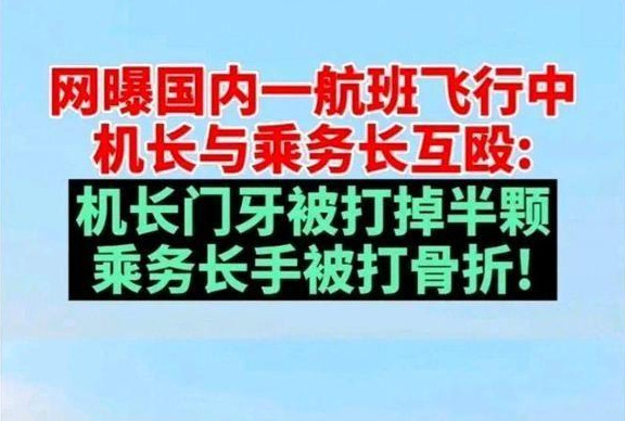 机长与乘务长飞机上互殴 终身停飞 机长与乘务长飞机上互殴 涉事航空公司回应