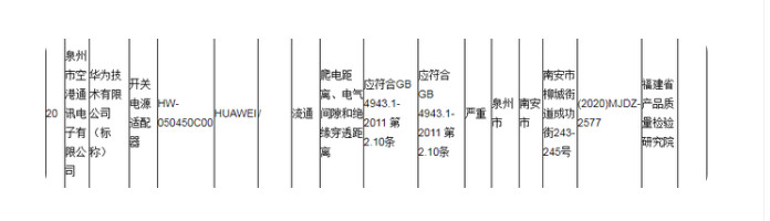 华为手机充电器被抽检出严重不合格 爬电距离是什么意思啊