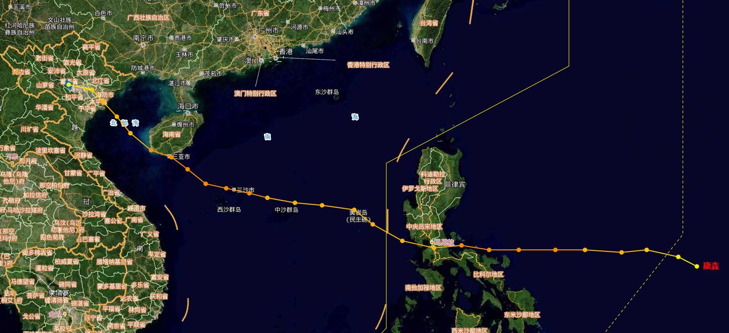 2021年13号台风康森最新消息 台风康森路径图 台风康森生成