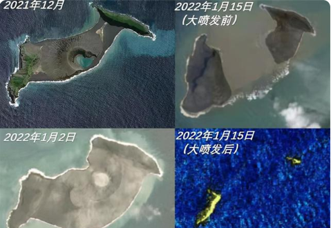 汤加火山爆发威力约千颗原子弹 汤加海底火山再次大喷发